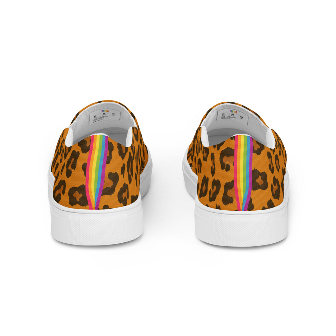 Leopard Print Rainbow Slip-on Shoes (female sizes) Slip Ons The Rainbow Stores