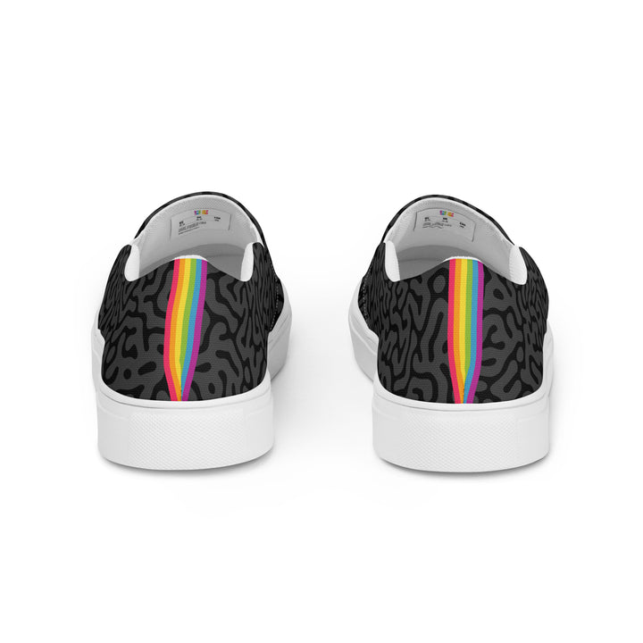 Black Turing Pattern Slip-on Shoes (female sizes) Slip Ons The Rainbow Stores