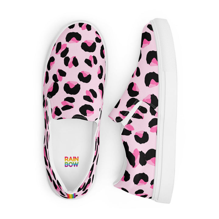 Rainbow Pink Leopard Print Slip-on Shoes (female sizes) Slip Ons The Rainbow Stores