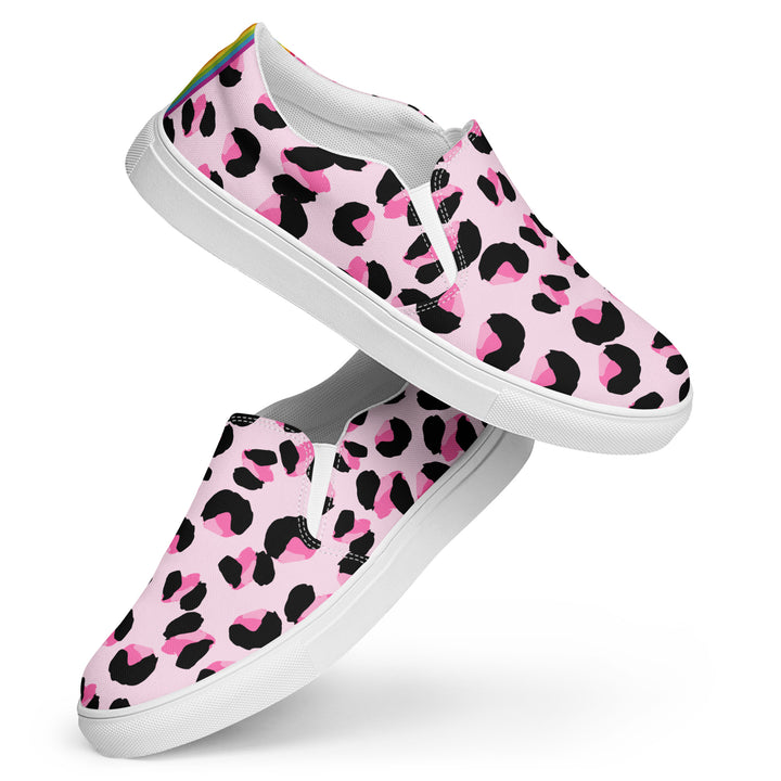Rainbow Pink Leopard Print Slip-on Shoes (female sizes) Slip Ons The Rainbow Stores