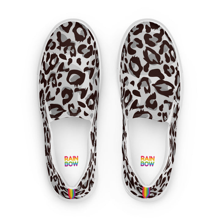Grey Leopard Print Slip-on Shoes (female sizes) Slip Ons The Rainbow Stores