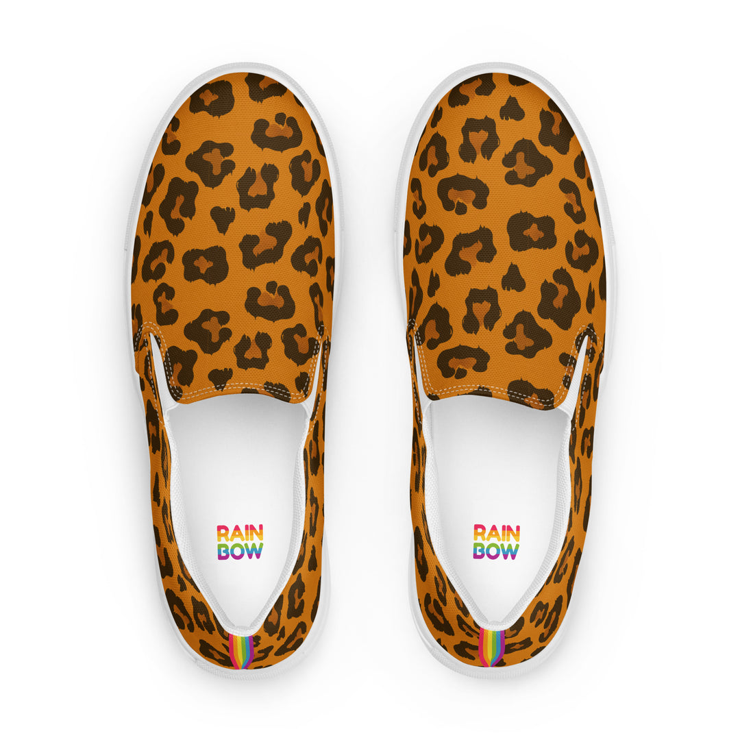 Leopard Print Rainbow Slip-on Shoes (female sizes) Slip Ons The Rainbow Stores