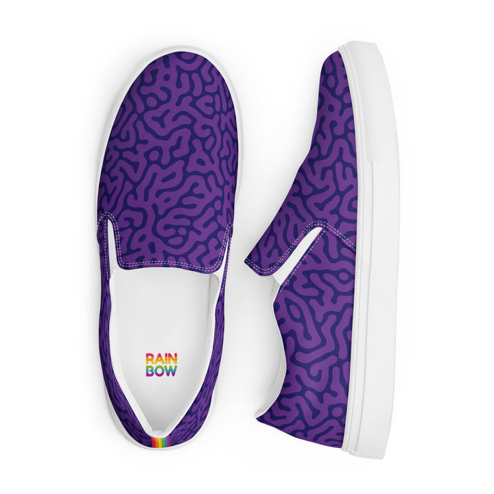 Purple Turing Pattern Slip-on Shoes (female sizes) Slip Ons The Rainbow Stores