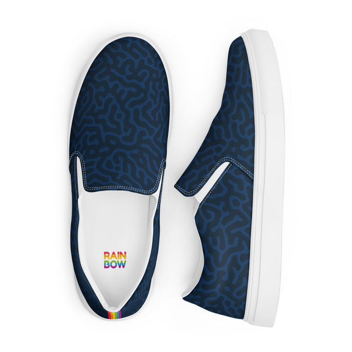 Blue Turing Pattern Slip-on Shoes (female sizes) Slip Ons The Rainbow Stores