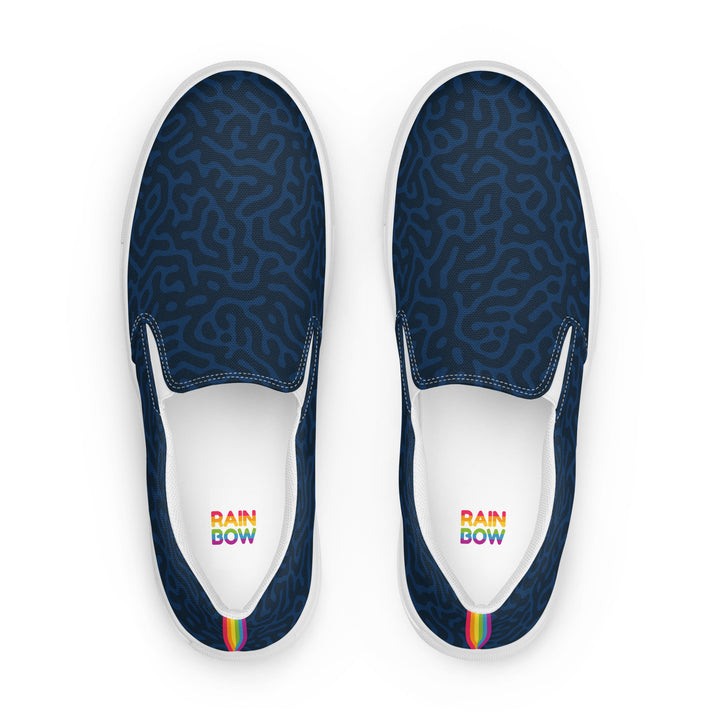 Blue Turing Pattern Slip-on Shoes (female sizes) Slip Ons The Rainbow Stores
