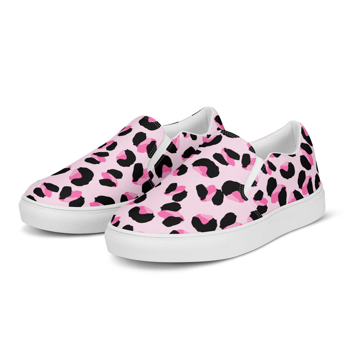 Rainbow Pink Leopard Print Slip-on Shoes (female sizes) Slip Ons The Rainbow Stores