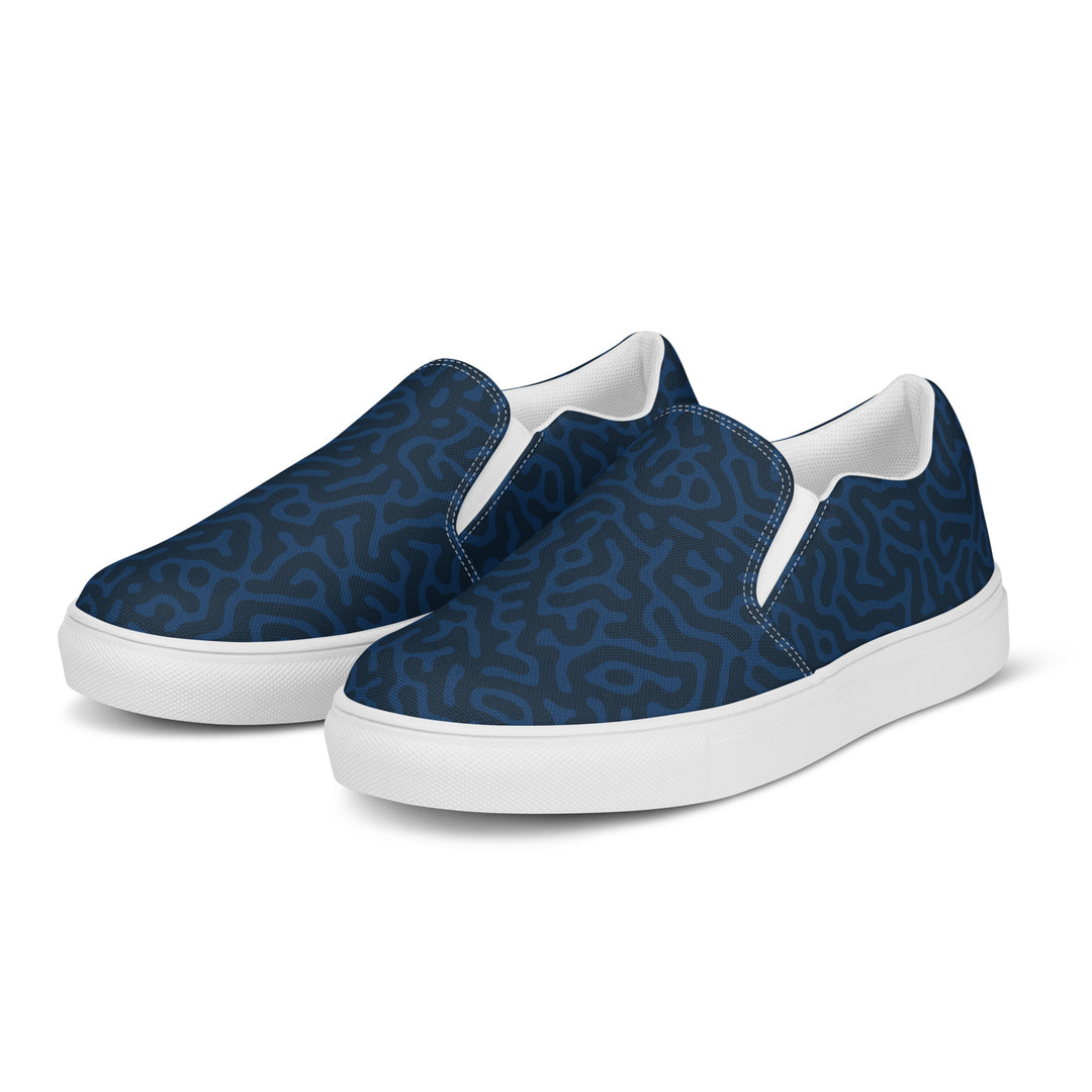 Blue Turing Pattern Slip-on Shoes (female sizes) Slip Ons The Rainbow Stores