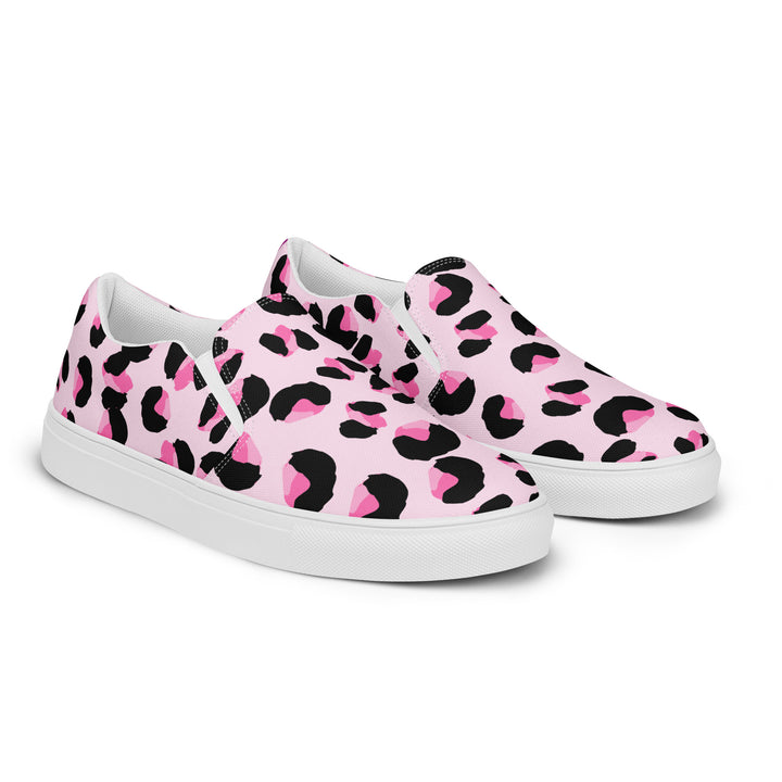 Rainbow Pink Leopard Print Slip-on Shoes (female sizes) Slip Ons The Rainbow Stores