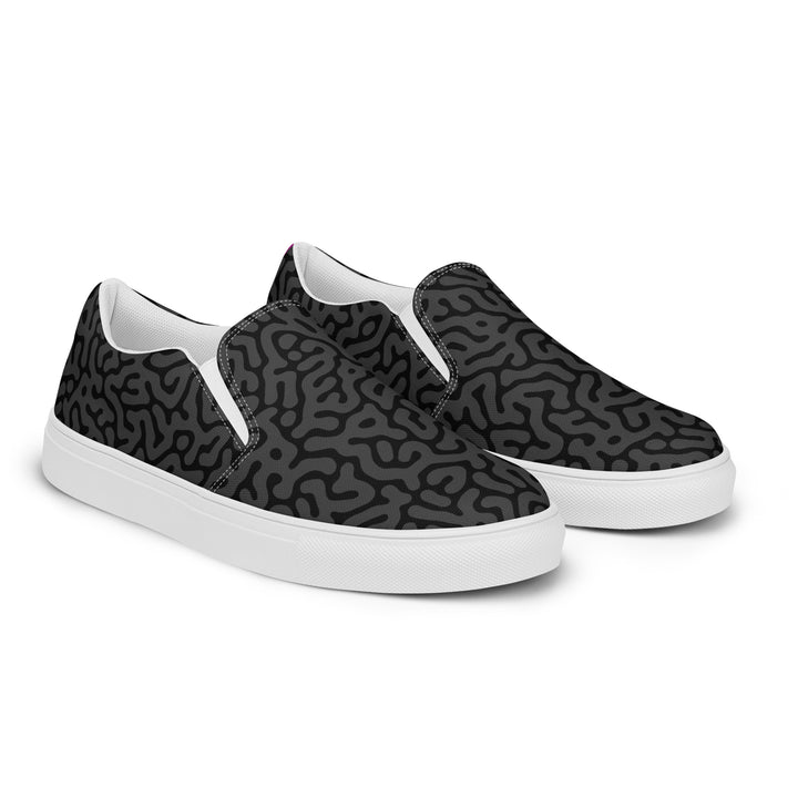 Black Turing Pattern Slip-on Shoes (female sizes) Slip Ons The Rainbow Stores