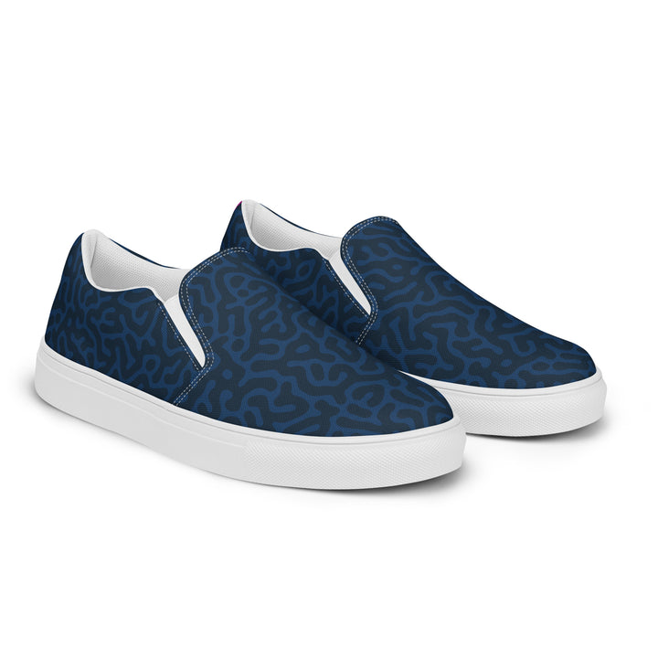 Blue Turing Pattern Slip-on Shoes (female sizes) Slip Ons The Rainbow Stores